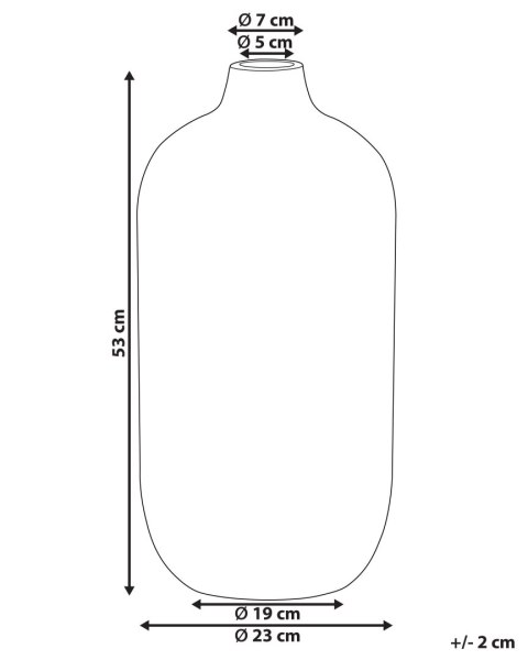 Wazon na kwiaty SARAGOSSA Ceramika 53 cm Miedziany