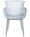 Zestaw 4 krzeseł ogrodowych PESARO Błękitny