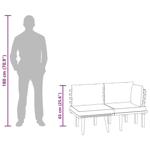  2-cz. zestaw wypoczynkowy do ogrodu, z poduszkami, akacjowe Lumarko!