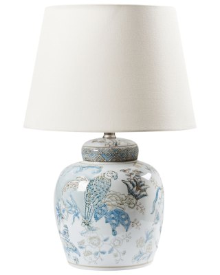 Lampa stołowa JAMAPA Porcelana Biały/ niebieski