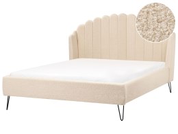 Łóżko Boucle AMBILLOU 160 x 200 cm Beżowy