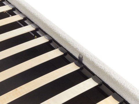 Łóżko z pojemnikiem bez zagłówka Boucle DINAN 90 x 200 cm Złamana biel