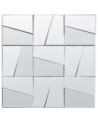 Lustro ścienne ANCEMONT 80 cm 80 cm Srebrny