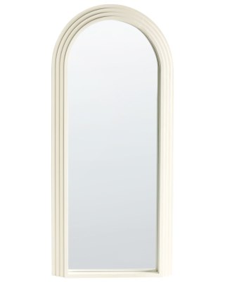Lustro ścienne DIJON 80 cm 170 cm Drewno Złamana biel