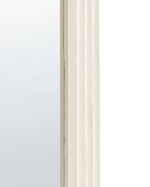 Lustro ścienne DIJON 80 cm 170 cm Drewno Złamana biel