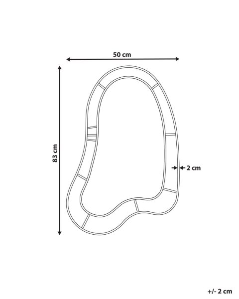 Lustro ścienne MONTSEC 49 cm 83 cm Fioletowy