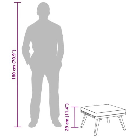  Podnóżek ogrodowy z poduszką, 60x60x29 cm, lite drewno akacjowe Lumarko!