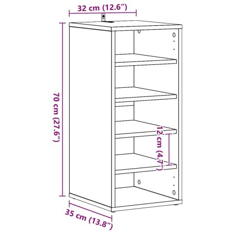  Szafka na buty, szarość betonu, 31,5x35x70 cm, płyta wiórowa Lumarko!