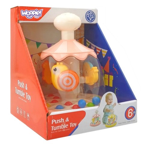Woopie Kolorowe Zwierzątka Różowy Bączek z Kulkami Karuzela Lumarko!