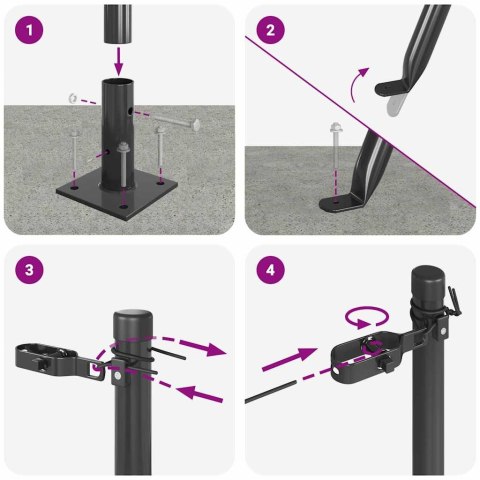 Słupek ogrodzeniowy. 26 pcs Srebrny 3.2 x 3.2 x 140 cm Stal Lumarko!