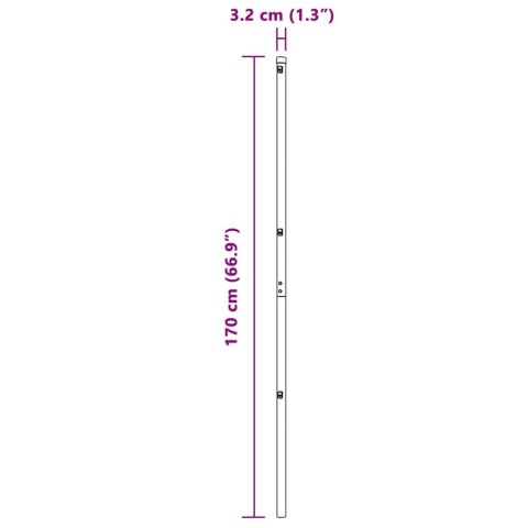 Słupki Ogrodzeniowe 26 sztuk Zielony Ø32 mm 170 cm Stal Galwanizowana Lumarko!