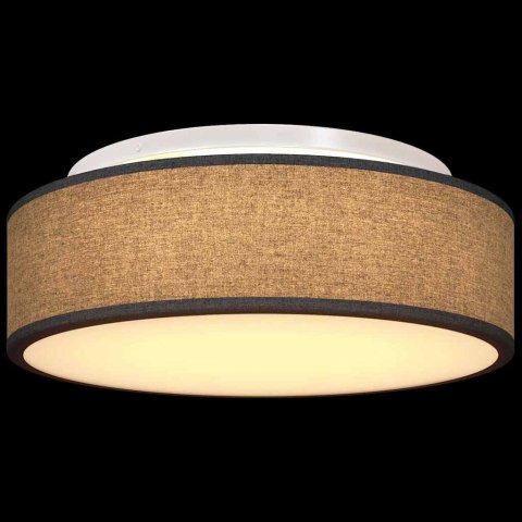 Lampa sufitowa Płaskosufitowa Czarna Ø 38 cm Tkanina E27 Lumarko!