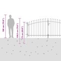Brama ogrodowa Z blokadą Szary 150 x 300 cm Stal Lumarko!