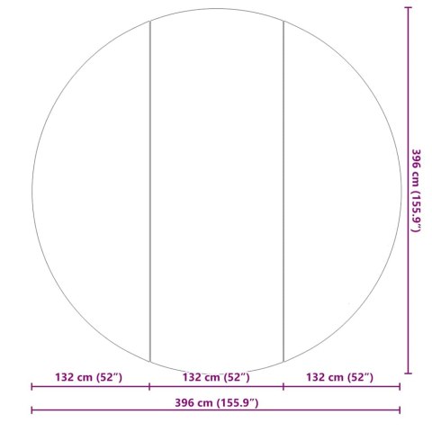 Mata Pod Basen Czarny Ø 396 cm Z Tkaniny Nienaśniewanej Okrągła Lumarko!