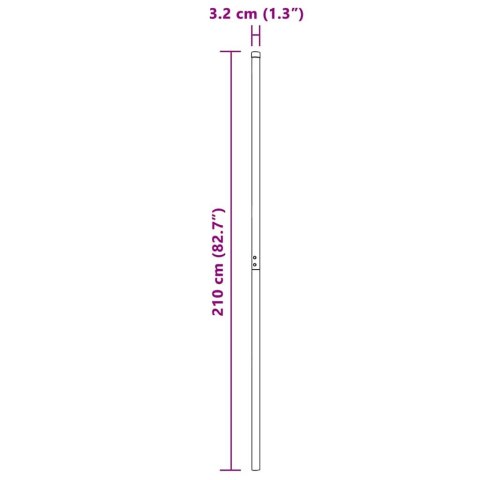 Słupki ogrodzeniowe 12 pcs Srebrny 210 cm Lumarko!