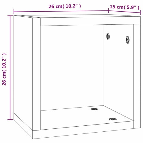 Sześcienne Półki na Ścianę z przechowywaniem 4 pcs Brązowy Lumarko!