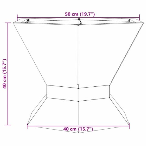Kominek Ogniskowy Sześciokątny Czarny 50x50x40 cm Stal Lumarko!