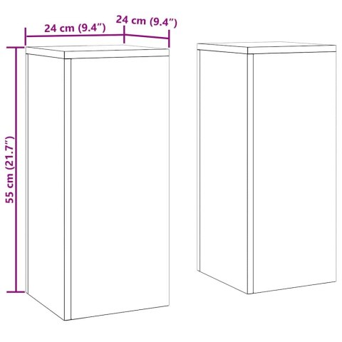 Stojaki na rośliny 2 pcs Srebrny 24 x 24 x 55 cm Lumarko!