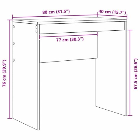 VidaXL Biurko Betonowy szary 80 x 40 x 76 cm