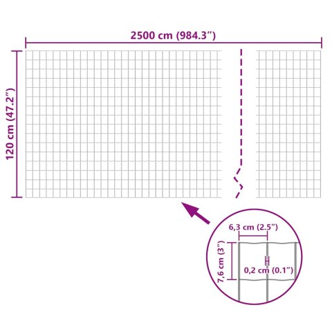  Euro ogrodzenie, stalowe, 25 x 1,2 m, zielone Lumarko!