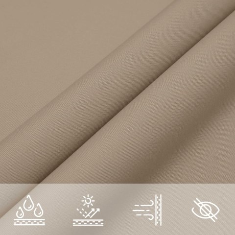 Trójkątny żagiel ogrodowy, tkanina Oxford, 5x5x5 m, taupe