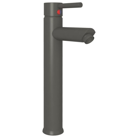 Bateria łazienkowa z mieszaczem, szara, 12x30 cm