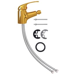 Bateria mieszakowa bidetowa, złota, 13x12 cm