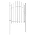 Furtka ogrodzeniowa, stalowa, 1 x 1,75 m, biała