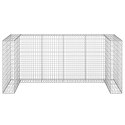 Gabionowa osłona do koszy na śmieci, stal, 254x100x110 cm