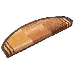 Samoprzylepne nakładki na schody, 10 szt., 65x21x4 cm, brązowe