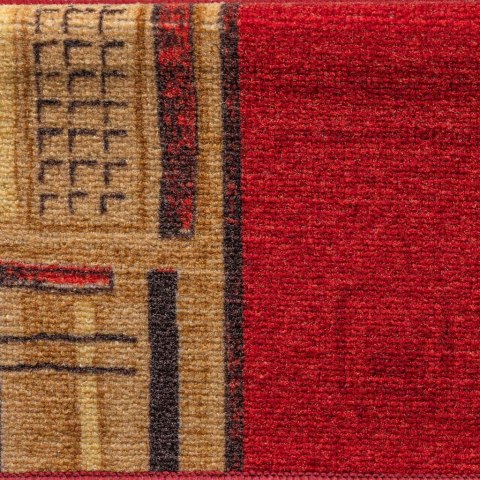 Samoprzylepne nakładki na schody, 10 szt., 65x21x4 cm, czerwone