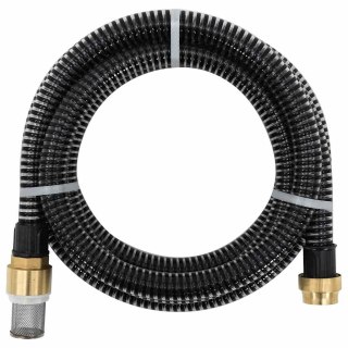 Wąż ssący z mosiężnymi złączami, czarny, 1,1" 3 m, PVC