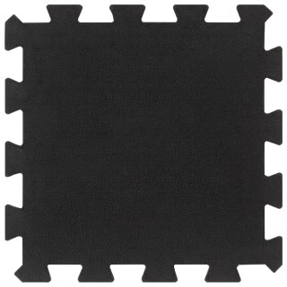 Podłogowe maty gumowe, 16 szt., czarne, 16 mm, 30x30 cm