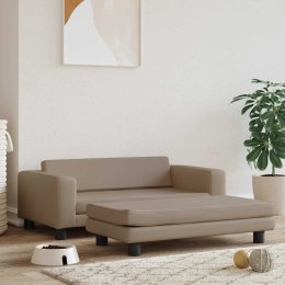 Legowisko dla psa z dostawką, cappuccino, 100x50x30cm, ekoskóra