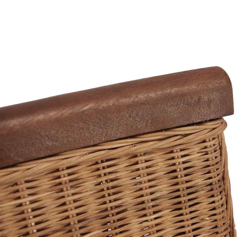 Krzesła stołowe, 6 szt., brązowe, naturalny rattan