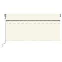 Automatycznie zwijana markiza z zasłoną, 3x2,5 m, kremowa