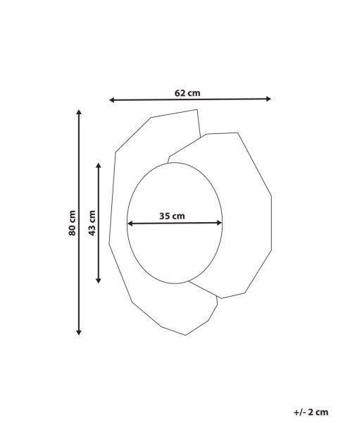 Lustro ścienne TROYON 62 cm 80 cm Różowe złoto