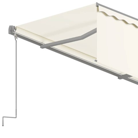 Ręcznie zwijana markiza z zasłoną, 4x3 m, kremowa