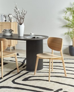 Zestaw 2 krzeseł do jadalni OVERLY Drewno Jasnobrązowy