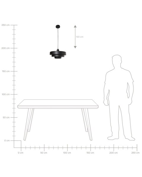 Lampa wisząca KOLGA Metal Czarny