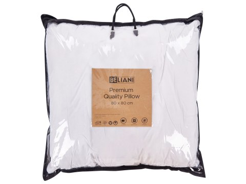 Poduszka PELISTER Niska Mikrofibra 80 x 80 cm Biały