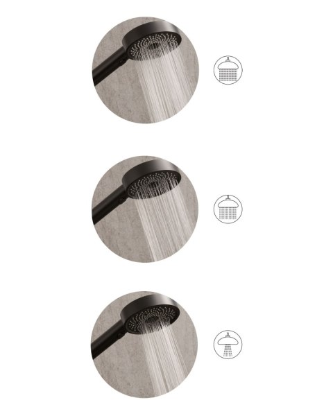 Słuchawka prysznicowa z wężem UYUCA Czarny