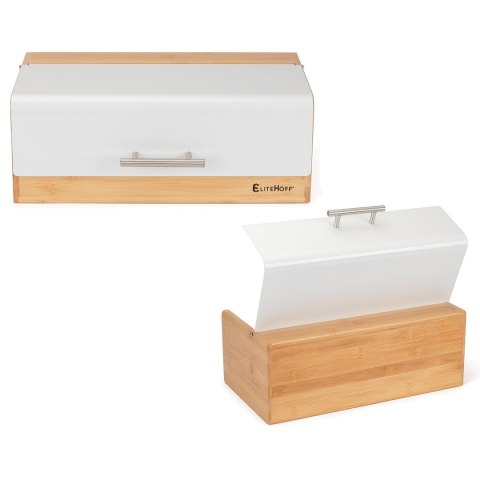 Chlebak Bambusowy Pojemnik Na Pieczywo E-6068 Biały