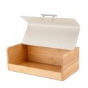 Chlebak Bambusowy Pojemnik Na Pieczywo E-6075 Kremowy