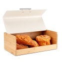 Chlebak Bambusowy Pojemnik Na Pieczywo E-6075 Kremowy