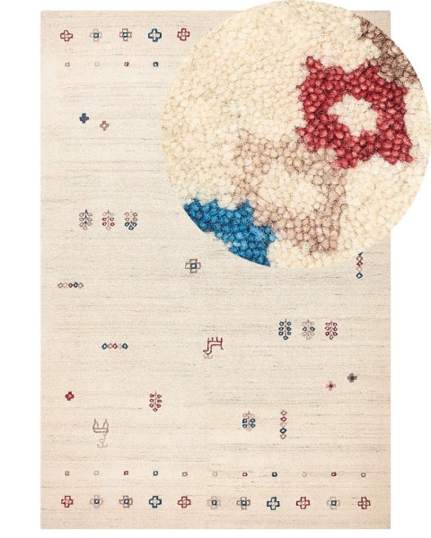 Dywan SULUCA Beżowy 200 x 300 cm Wełna Gabbeh