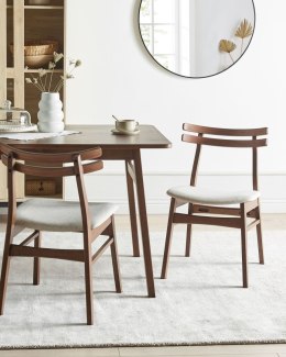 Zestaw 2 krzeseł do jadalni CYNTHIANA Drewno Jasnobeżowy