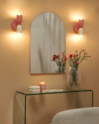 Zestaw 2 lamp ściennych TOPI Metal Pastelowy róż
