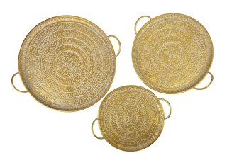 Komplet 3 tac dekoracyjnychokrągłe 50x50x2/44x44x2/36x36x2cm