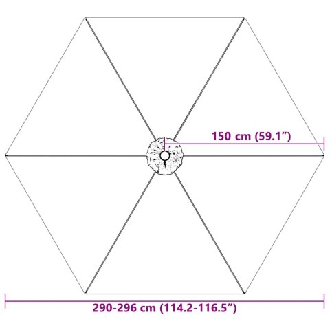 Pokrycie do parasola ogrodowego, kolor taupe, 300 cm Lumarko!